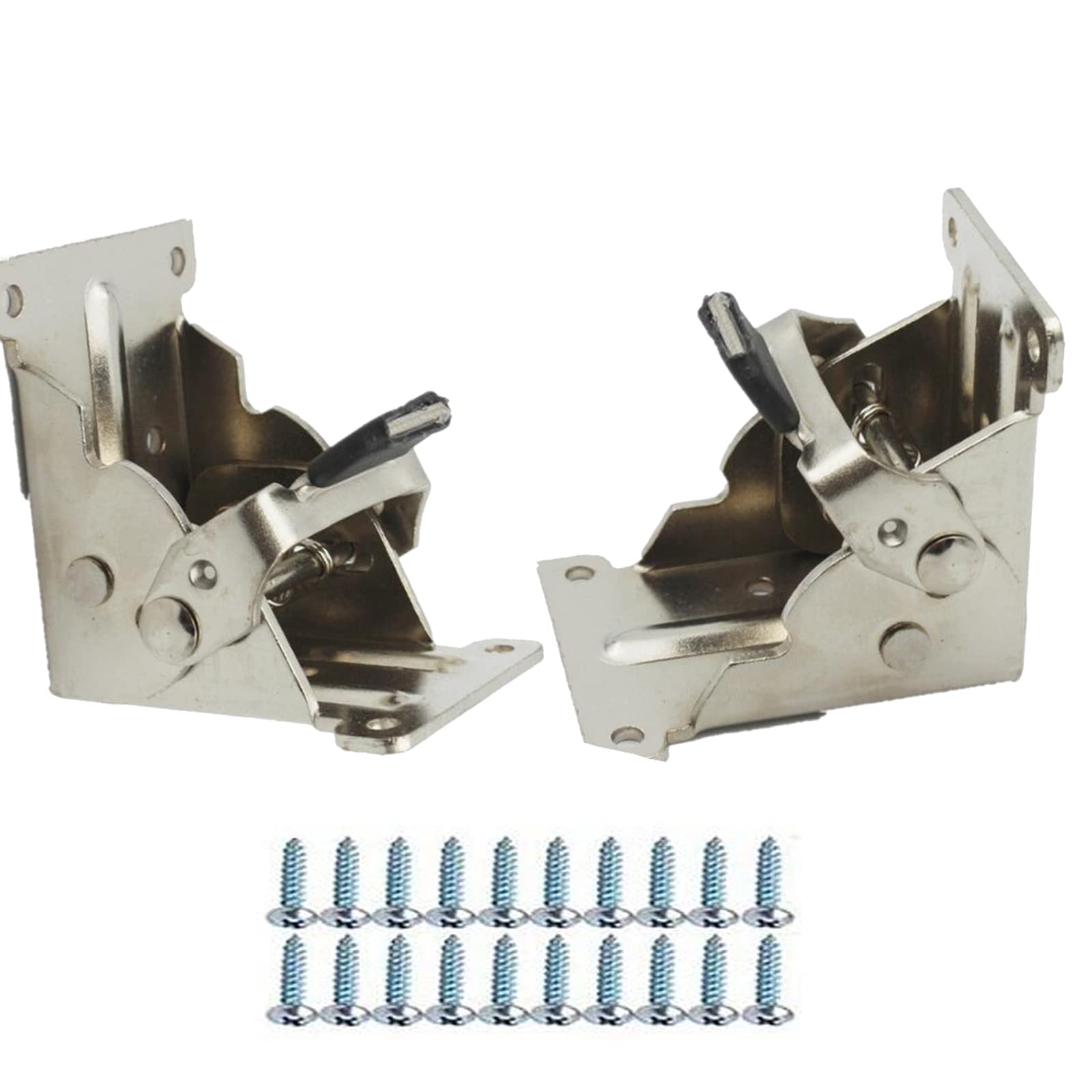 2PCS 0-90-180 Degree Table Legs Foldable Bracket with Screws,Self-Locking Hinge- Leg Fittings and Corner Brace for Folding Workbench- Fold Down Desk Extension in Kitchen -Laundry Room Garage
