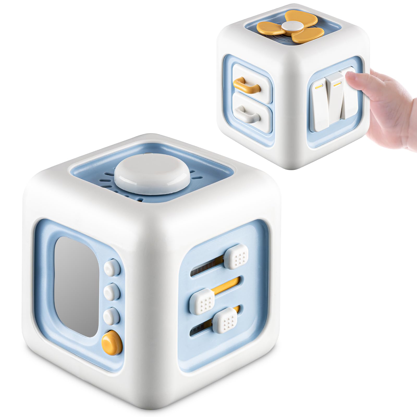 lerrbo Activity Cube Baby Toys for 1 Year Old Girl Gifts, Montessori Toys for Baby Girl, Travel Sensory Cube for Toddlers 1-3, Learning Fine Motor Skills,1st Birthday Gifts for 12 Months+