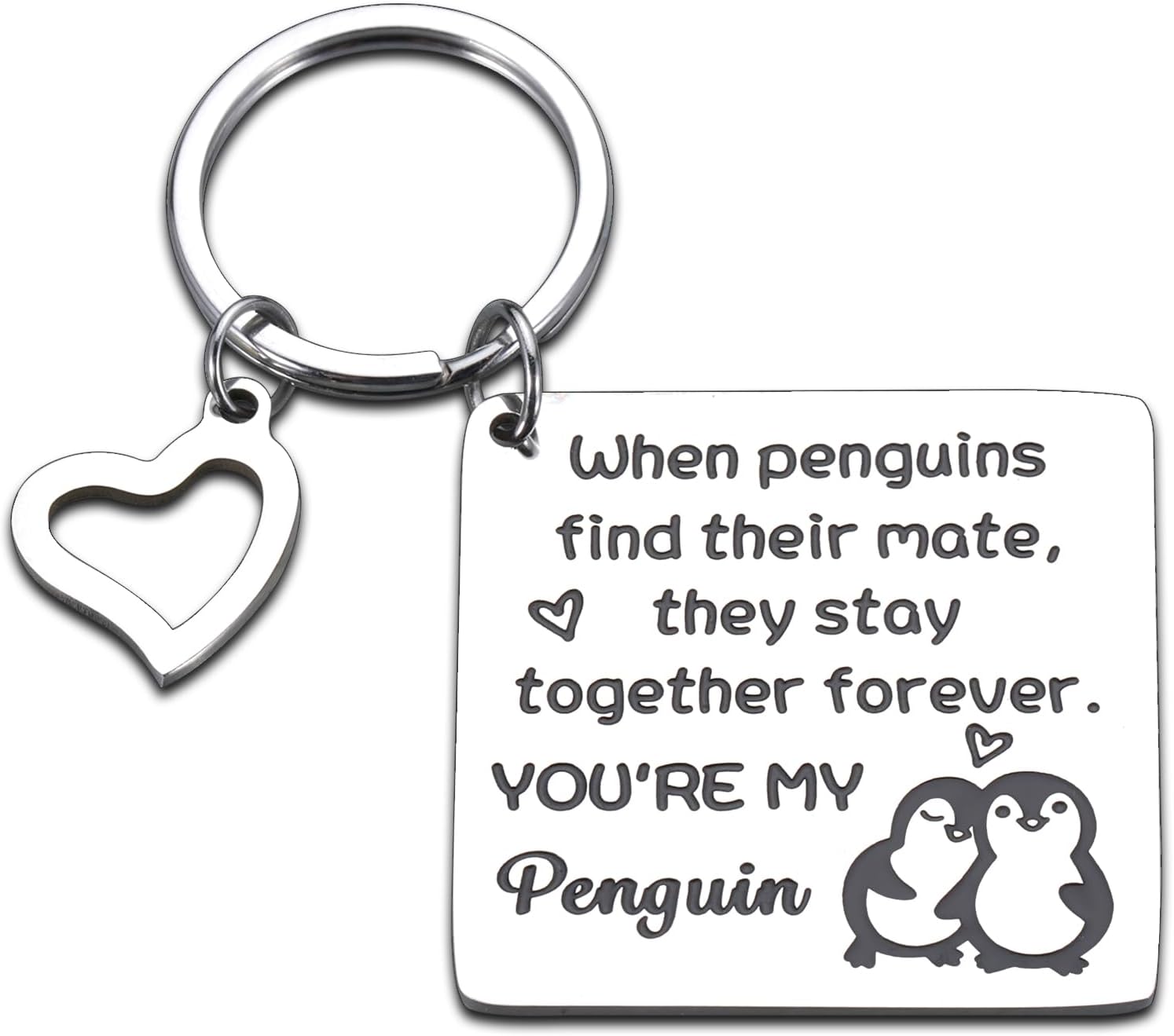 Mixed Media - Anniversary Presents for Couple Cute Penguin Couple Keychains for Girlfriend Boyfriend Couple Gifts for Women Men Girlfriend Gift Idea Birthday Christmas Valentine Gifts for Boyfriend from Girlfriend