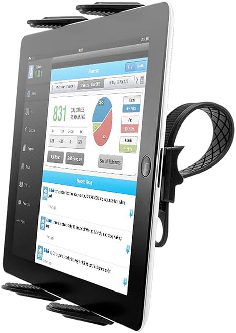 Tablet Mount Holder for Spin Bike - [Zip Tight] TACKFORM Universal Tablet Holder for Treadmill, Elliptical, Spinning, Exercise Bike Mount Holder for iPad, iPad Pro, iPad Mini, 2, 3, iPad Air