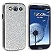 Silver Luxury Bling Glitter Coated Case Cover for Samsung Galaxy S3 III I9300