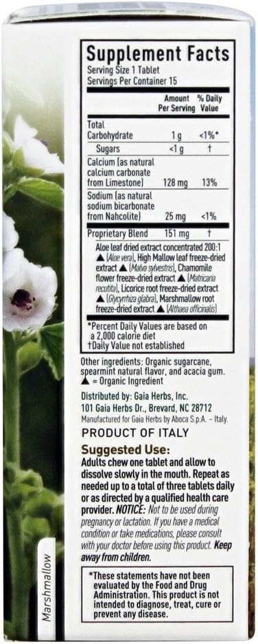 Gaia Herbs, Reflux Relief Chewy Tablets, 15 Count: Health & Personal Care