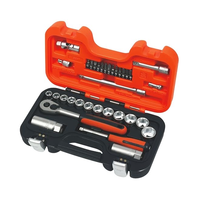Bahco 33pc 1/4” & 3/8” Socket Set Amazon.co.uk DIY & Tools