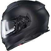 ScorpionEXO Ryzer Full Face Helmet Pinlock Ready Shield Drop Down Visor | Motorcycle Pinlock Ready Shield and Bluetooth Ready Speaker Pockets DOT ECE Approved