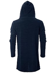 Mens Hooded Cardigan Long Cardigans Sweater Shawl