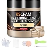 BSCPAM Beige Leather Recoloring Balm,Leather Couch Scratch/Stain Remover,Leather Repair kit for Vinyl Furniture and Car Interior,Leather Dye Paint for Scratched and Faded Leather Couches