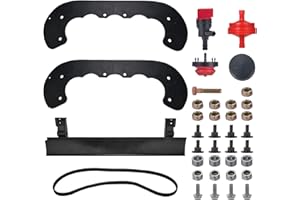 Mikatesi 99-9313 Snow Blower Rubber Paddles for Toro PowerClear 721 821 Snowblower Paddle with 133-5585 108-4884 Scraper & 121-6622 V-Belt Mounting Hardware Kit - （10MM Thick） for Commercial Machines