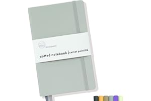 Mountparker Dotted Journal Bullet Notebook with Colour Dot Stickers - Soft Touch Hardcover, 100gsm Pure White Paper, 160 Page