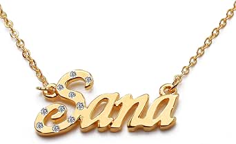 Sana Name Necklace 18K Gold Plated 