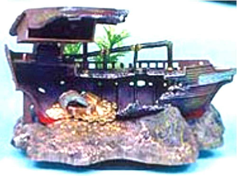 sunken ship aquarium decoration