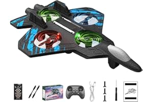 GENERIC Rc Jet, Rc Stunt Fighter Jet Toy RC Planes for Kids with 360° Flips & LED Lights, Remote Control Helicopter Drone, Stunt Roll, Foam Remote Control Airplanes for Kids Adults Beginners (Blue)