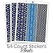 Blue and Gold Little Prince Baby Shower Mini Chocolate Candy Bar Wrapper Labels, Party Favor Stickers - 45 Count