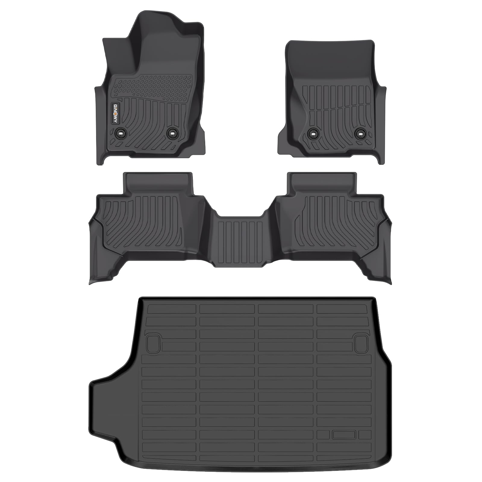 GINOWY-Floor Mats & Cargo Liner for Toyota 4Runner 2025 2026 (Only for 5 Seats Fuel Models), All Weather Car Mats Trunk Mat Trunk Liner for Toyota 4Runner 2025 Accessories Image