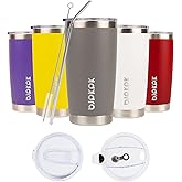 BJPKPK 20 oz Stainless Steel Insulated Tumbler Cup With Lid And Straw,Gray