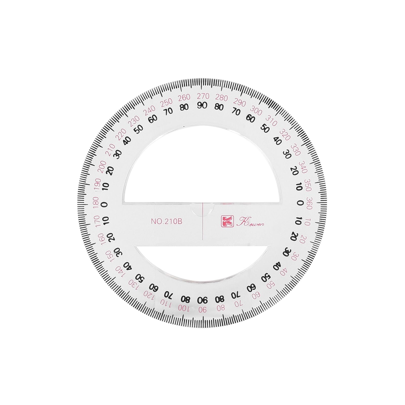 360 Full Circle Protractor, 10cm Plastic Math Measuring Tools Round Protractors Ruler Full Midround Angle Protractor