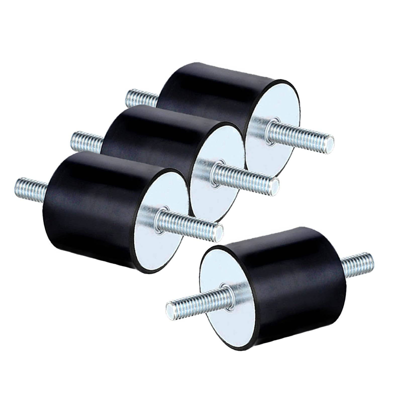 Silent Block M8, 4pcs Rubber Silenblock, Double Ends Screw Absorber Anti Vibration for Boat Car Damper Muffler (M8 x 23, 30 x 30)