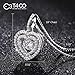 T400 925 Sterling Silver Dancing Diamond Cubic Zirconia from Swarovski Pendant Necklace Chirstmas Gift for Women