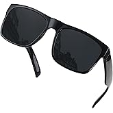 LYZOIT Extra Large Sunglasses for Big Wide Heads Mens Polarized XL Oversized Square Sun Glasses