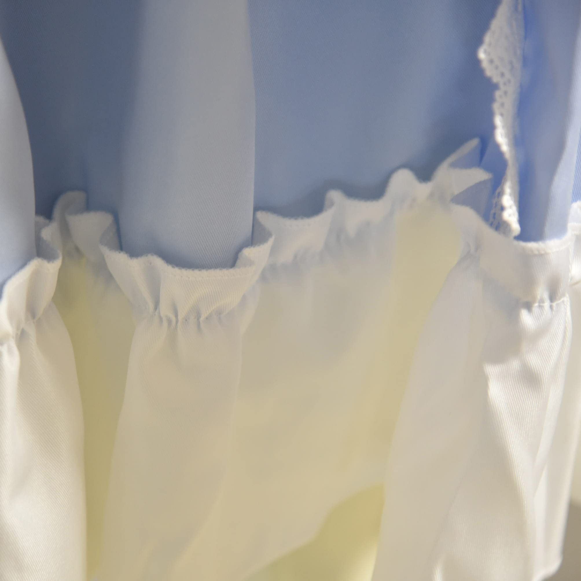 Girls Lolita Princess Dress Kawaii Long Sleeve Chiffon Skirt Cute Girl Dress Sky Blue