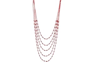 Xalroco Long Layered Necklace for Women Trendy Colorful Boho Chunky Crystal Beaded Jewelry Womens Dainty Statement Fashion Necklaces Costume Bead Strand Necklace