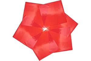 FIESTA WRAPS 150 Red Cellophane Sheets 8 x 8 in - Red Cellophane Paper - Transparent Paper for Crafts - Colored Saran Wrap - Cello Wrapping - Colored Cello Sheets