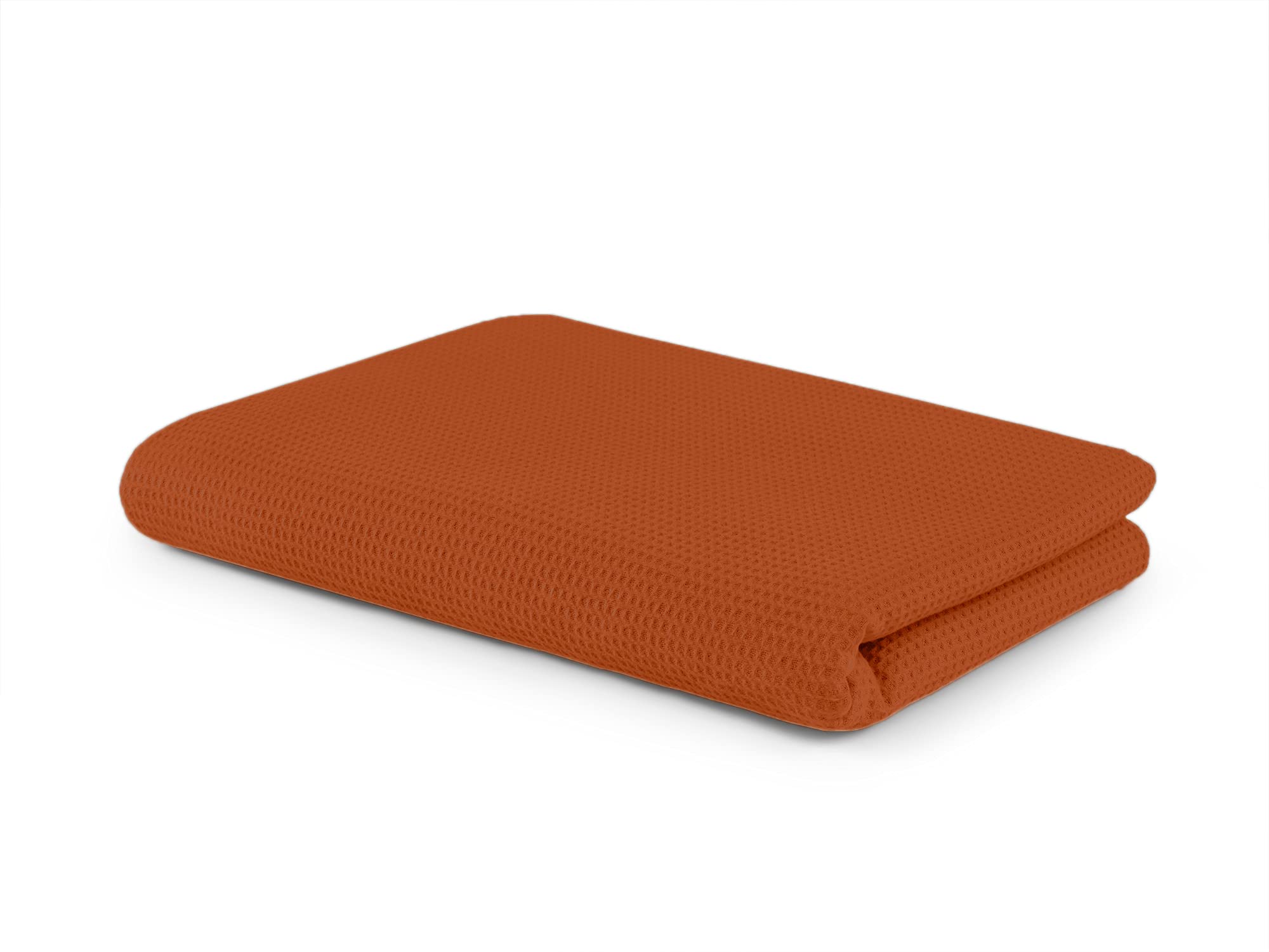 SETEX Waffle Pique Cuddly Blanket, Versatile Blanket Made of 100% Cotton, Suitable as a Blanket, Bedspread, Summer Blanket, Outdoor Blanket and More, 150 x 200 cm, Cognac