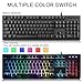 IVSO Semi Mechanical Gaming Keyboard Led Backlight Illuminated USB Wired Gaming Keyboard with 19 Anti Ghosting Key for Mac and Windowsthumb 1