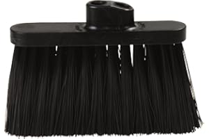 CARLISLE FOODSERVICE PRODUCTS SPARTA 3685403 Flo-Pac Duo Sweep Stiff Filament Light Industrial Broom Head, Polypropylene Bristles, 11" Trim x 11" Width Bristle, 7" Overall Length, Black