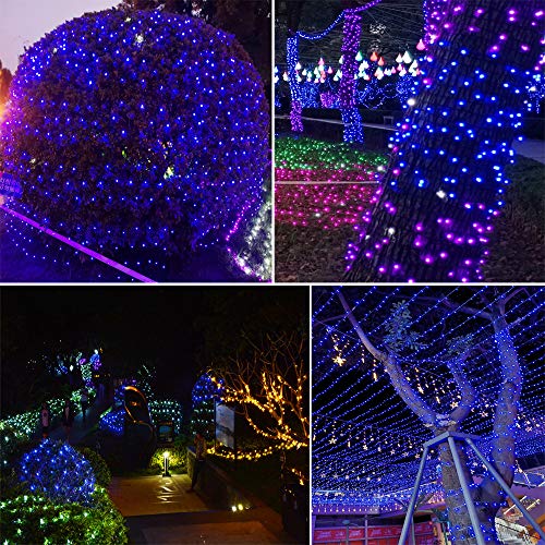HAHOME Waterproof Fairy String Lights,33Ft 100 LEDs Indoor and Outdoor Starry Lights with Power Supply for Christmas Halloween Wedding and Party Decoration,Blue