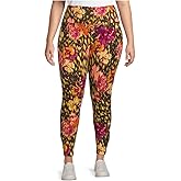 Brush Floral Olive Dusk Plus Size High Rise Leggings - 3X