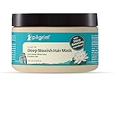 Pilgrim Korean Argan Oil Hair Mask with White Lotus & Camellia | Deep Conditioning & Hydrating for Dry Damaged Hair | Strengthen, Repair & Fights Hair Fall | 6.76 Fl Oz (200ml)
