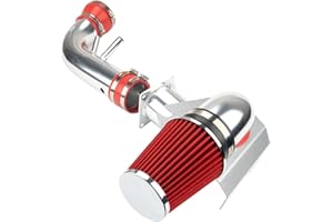 Suride Cold Air Intake Kit with Filter Heat Shield for 1996-2004 GT 4.6L V8 (Red)