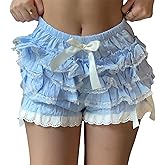 Women Lace Ruffle Shorts Kawaii Lolita Bloomers Layered Boxer Shorts Cute Pumpkin Pants Boy Shorts Bottoms