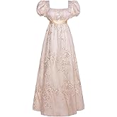 Mikan Tsumiki Regency Dresses for Women Exquisite Embroidery Empire Waist Dress
