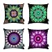 Ussuperstar Set of 4 Throw Pillow Covers, Boho Decorative Cushion Cover Throw Printed Pillow Case 18 X 18 Inch (Boho 06)