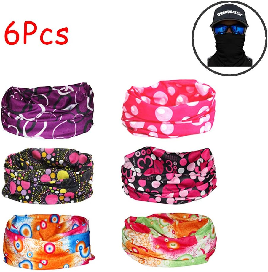 Ussuperstar Outdoor Wide Wicking Headband Seamless Headwear Bandana Scarf 6-10