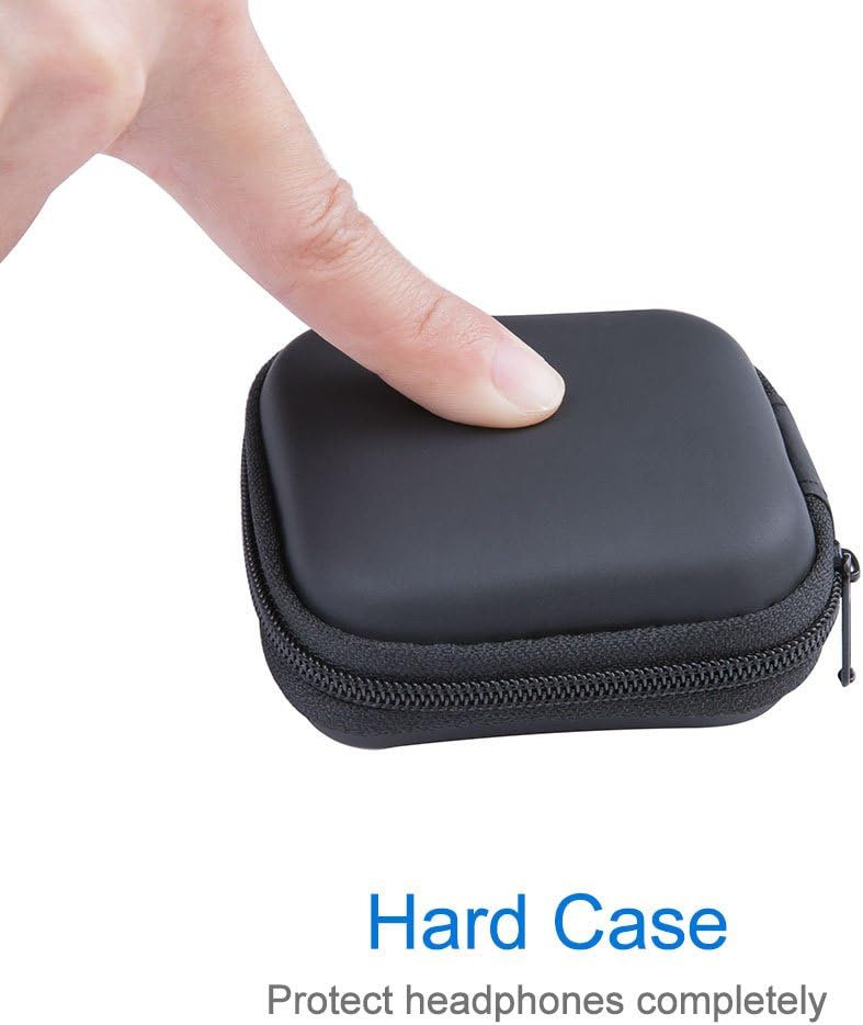 Headphones Case, Portable Storage Bags Travel Carrying Case for Bluetooth Wireless Headphones, Cords, Cable, iPhones Earbuds, Charger, Airpods, USB Flash Driver, MP3(Square): Home Audio & Theater