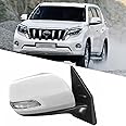 Passenger Side Mirror Fit for 2012-2016 Toyota Land Cruiser Prado LC200 Side Mirror Replacement Side Mirror Assembly Rear View Mirror Accessories Turn Light,Electric Folding,Electric Adjustment,Heated