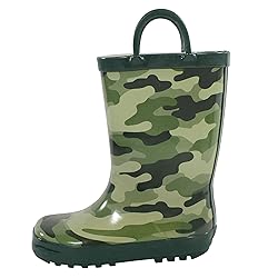Hudson Baby Kids Rain Boots, Camo, 5 US Unisex