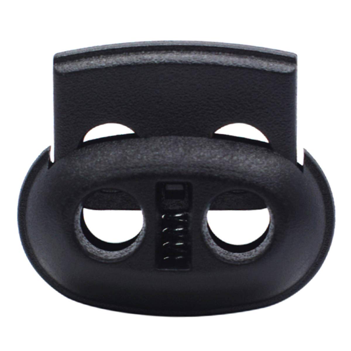 KEEJEA Cord Lock Toggles Oval Double Barrel Stopper Size 26mm x 22mm for 4mm Ropes Pack of 25