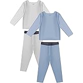 RRP Toddler Soft Lyocell Pajamas Infant Solid Snug Fit Long Sleeve Sleepwear Baby Boys Girls PJs 4-Piece Set 12M-5T