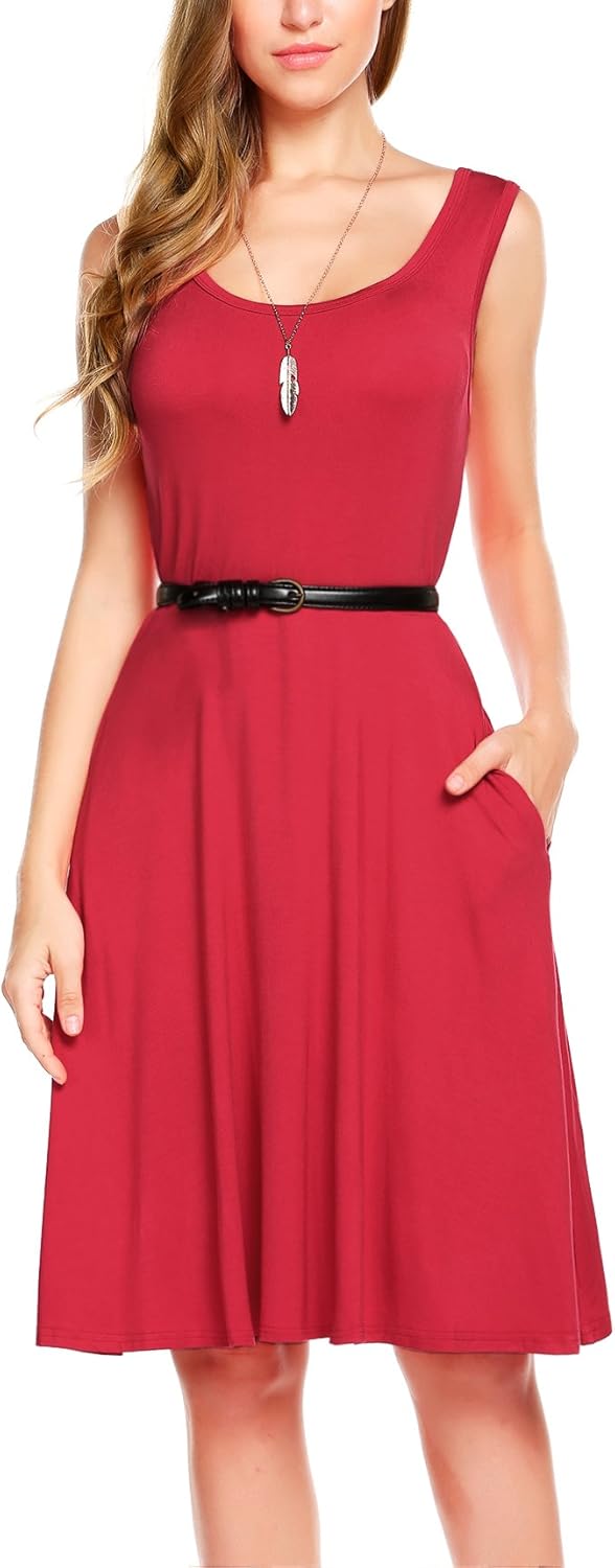 red sundress casual