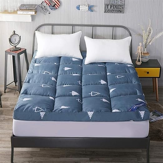 Thicken blue Mattress Topper Pad Threedimensional Feather Velvet