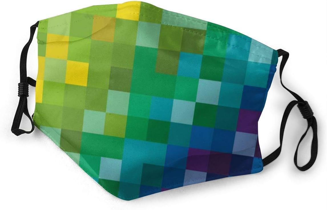 Half Face Mask with Filter Unisex Tactical Winter Face Cover for Running Color Geometry 2 Pack