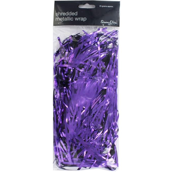 Decorative Shredded Paper Metallic Purple Amazon.co.uk