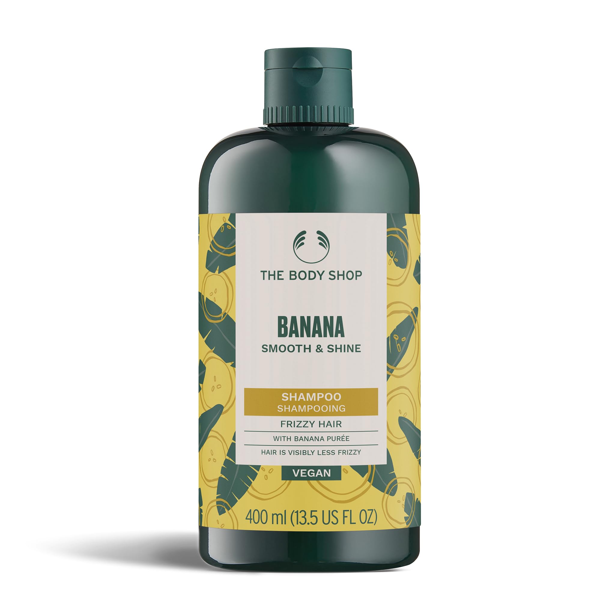 The Body Shop Banana Truly Nourishing Shampoo (1x 400ml), Anti Frizz Shampoo with Banana, For Dry Hair Prone to Frizz, Wavy and Curly Hair, Frizz Control, Vegan Haircare