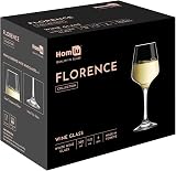 Homiu Large White Wine Glasses 12 x 330 ml Florence Crystal Glassware view 6