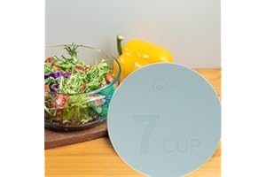 1 Pcs 7 Pastel Blue Silicone Bowl Lid fit Pyrex and Anchor Hocking Glass Bowls 7402-PC 7Cup, 7.28in diameter Lid(Pastel Blue)