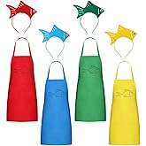 Shyyween Halloween Sea Animal Costume Fish Goldfish Ocean Life Headband and Apron Halloween Accessories for Men Women