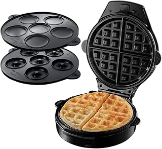 Russell Hobbs Multifunktionsgerät Rund 3-in-1 Fiesta (Waffeleisen, Mini Cupcake Maker und Mini Donut Maker), spülmaschinengeeignete & antihaftbeschichtete Platten, 900 Watt, 24620-56